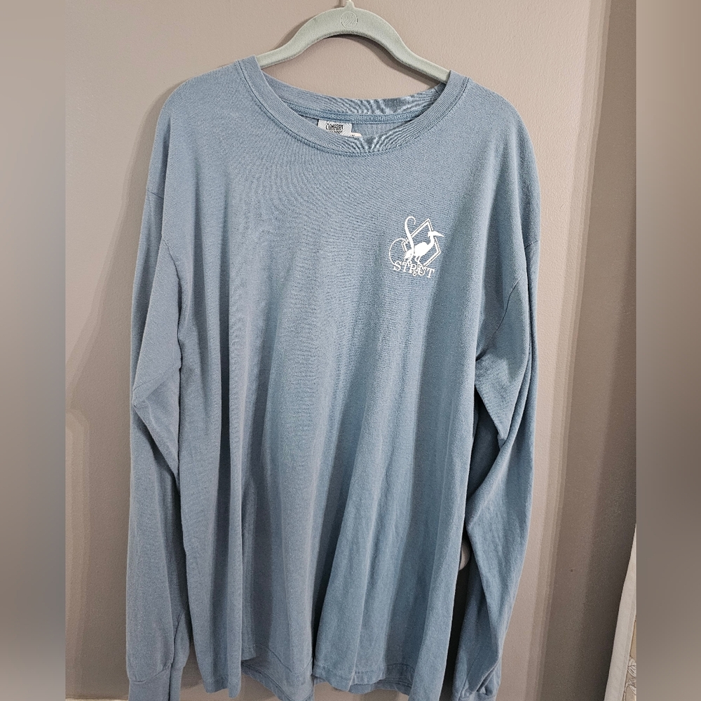 Southern Strut Blue Long Sleeve Tee Soft Cotton